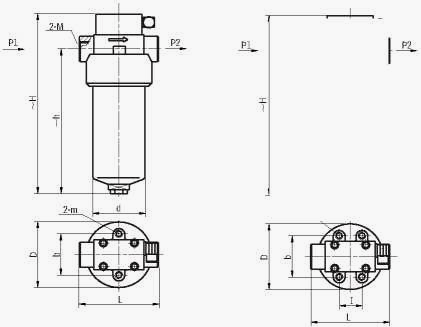 ZU-H、QU-H系列壓力管路過濾器管路連接