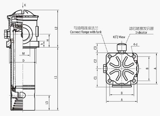 TF系列箱外自封式吸油過(guò)濾器管式連接